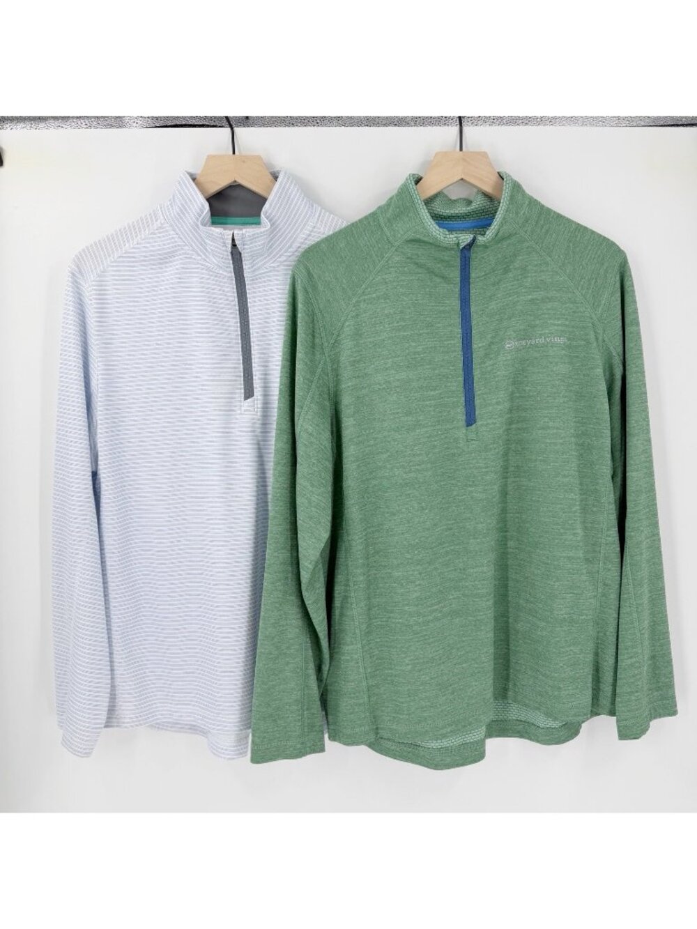 Bundle of 2 Men's Vineyard Vines Pullover Quarter Zip Jackets Size L